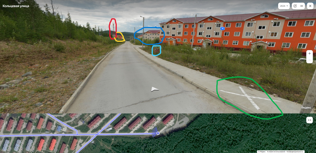 Панорама улицы с ориентирами у места съёмки