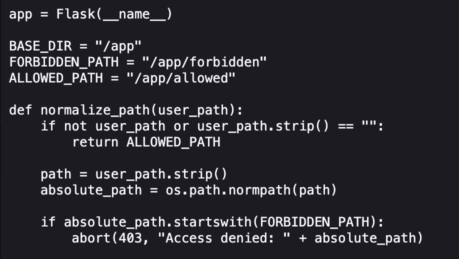 Проверка пути в функции normalize_path
