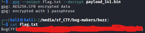 Расшифрование сообщения с помощью GPG