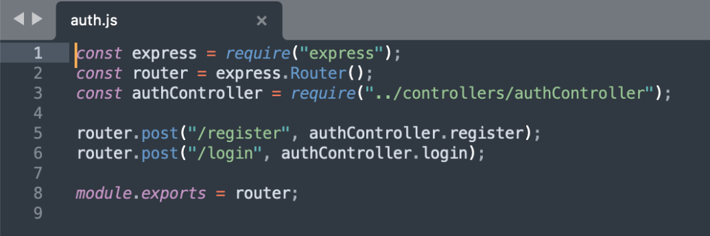 Роуты /register и /auth