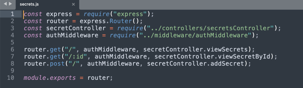 Роут /secrets