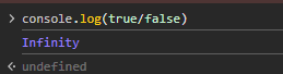 Infinity при делении true на false