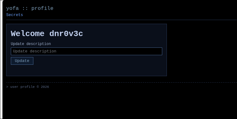 Созданный аккаунт dnr0v3c